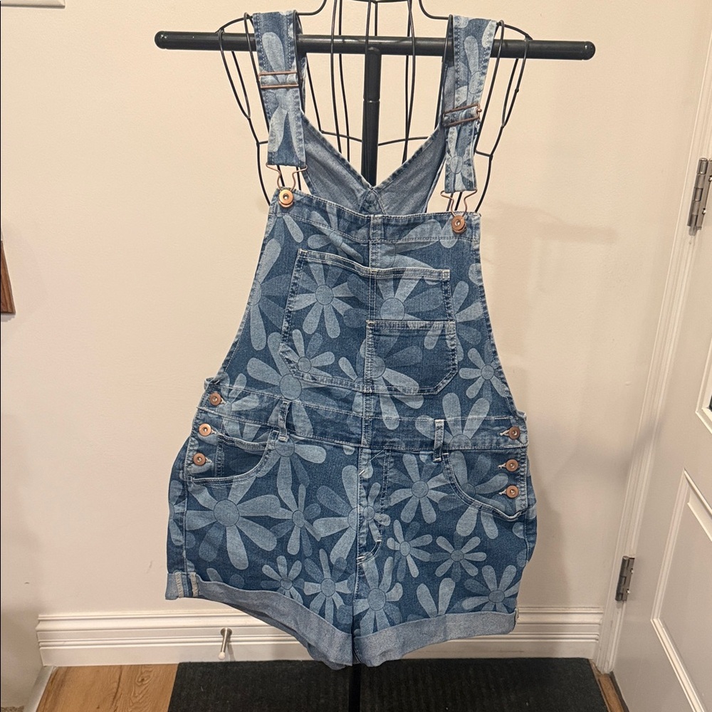 No Boundaries Blue Denim Overalls